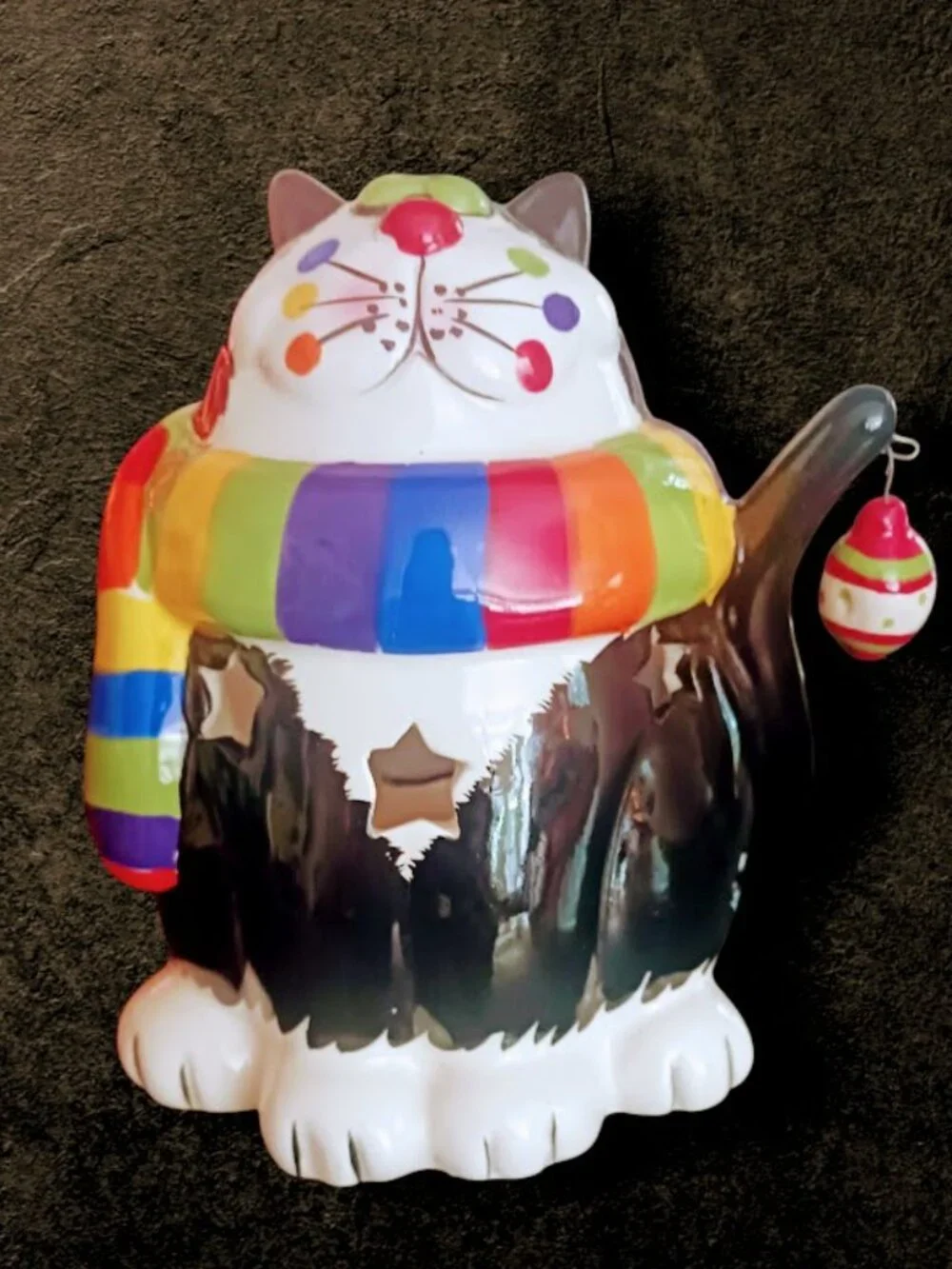 Whimsical Fat Cat Tealight Candle Holder/Luminary - Cat Lovers!!